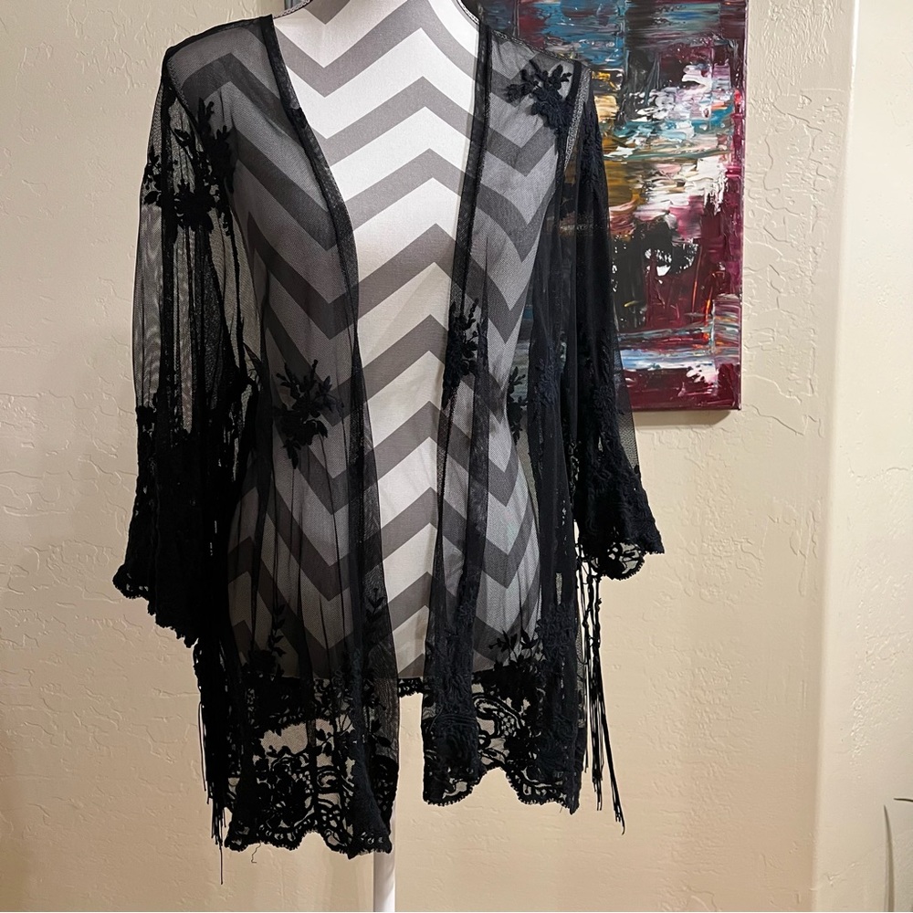 Torrid Lace and Fringe Dress Shawl